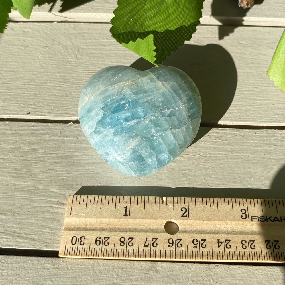 Blue Celestite Heart - Picture 15 of 15